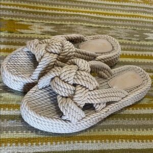 H&M Beige Rope Sandals
